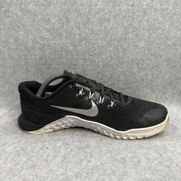 Nike Shoes Womens 6 Metcon 4 Black Athletic Crossfit Running Sneakers 924593-001 - Picture 6 of 9